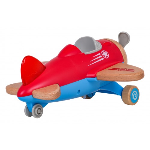 Wooden Airplane Red