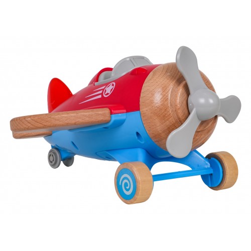 Wooden Airplane Red