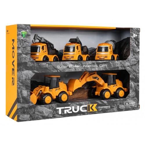 Set of Five Construction Vehicles