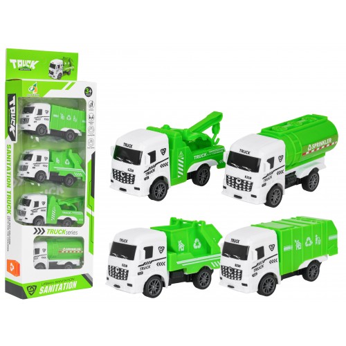 Set of Greenery Service Vehicles