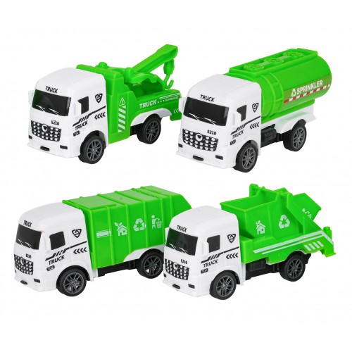 Set of Greenery Service Vehicles