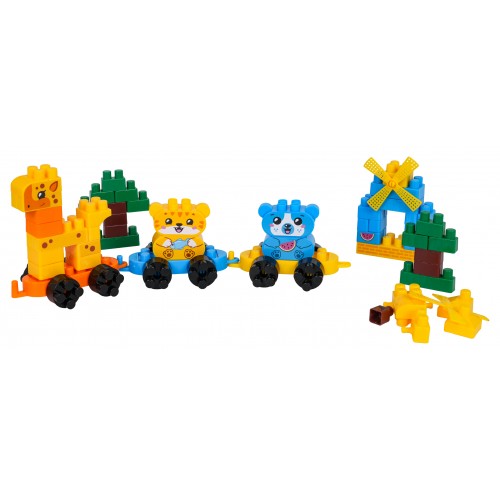 Animal Train Big Blocks Set