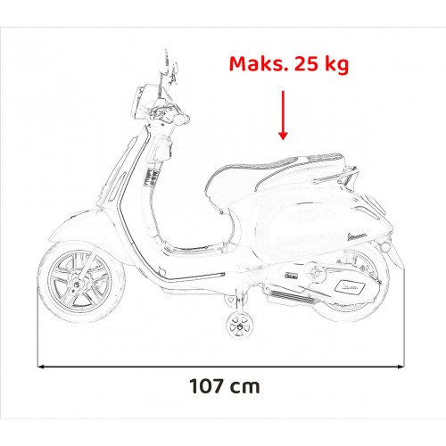 Vehicle Scooter Vespa ROMA Red