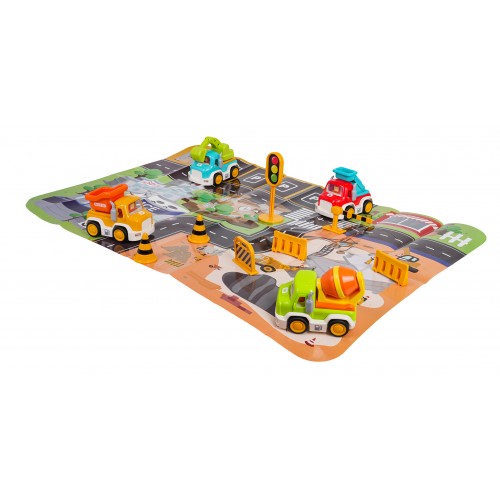 Construction Car Set with Sound and Light Function + Accessories