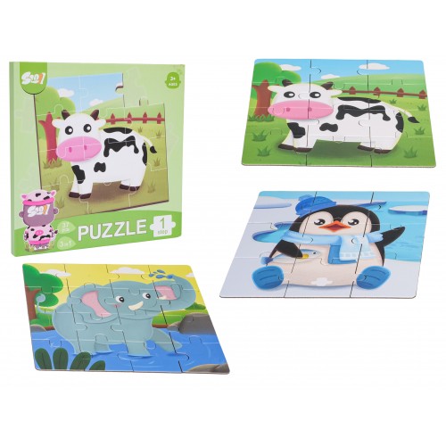Magnetic Puzzle Animals + Book