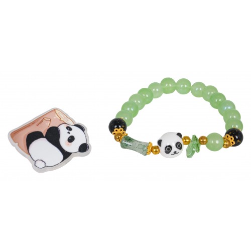 Panda Green Bracelet Jewelry Set