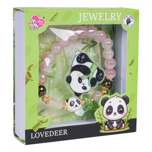 Panda Pink Bracelet Jewelry Set