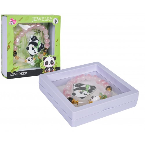 Panda Pink Bracelet Jewelry Set