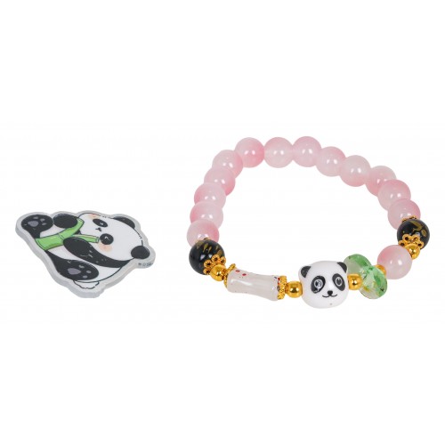 Panda Pink Bracelet Jewelry Set