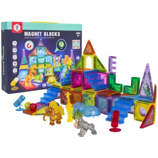 3D ZOO Magnetic Blocks Set 64 pcs.