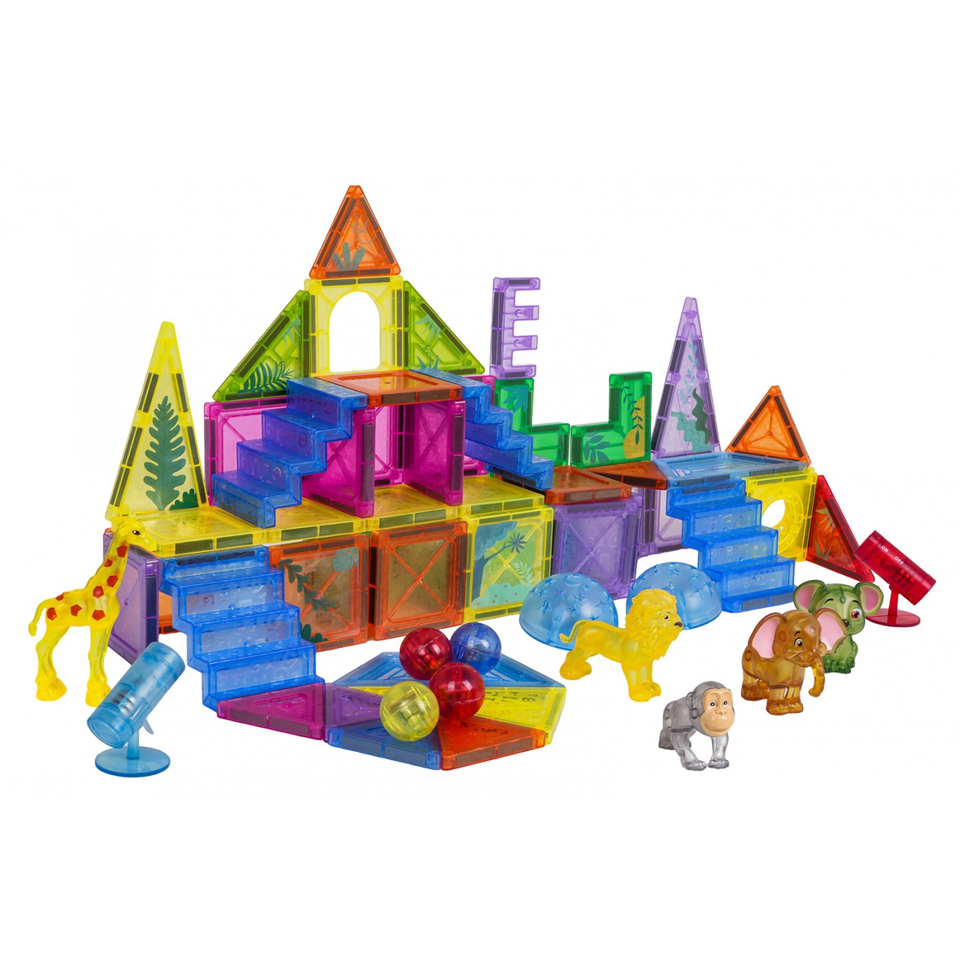 3D ZOO Magnetic Blocks Set 64 pcs.