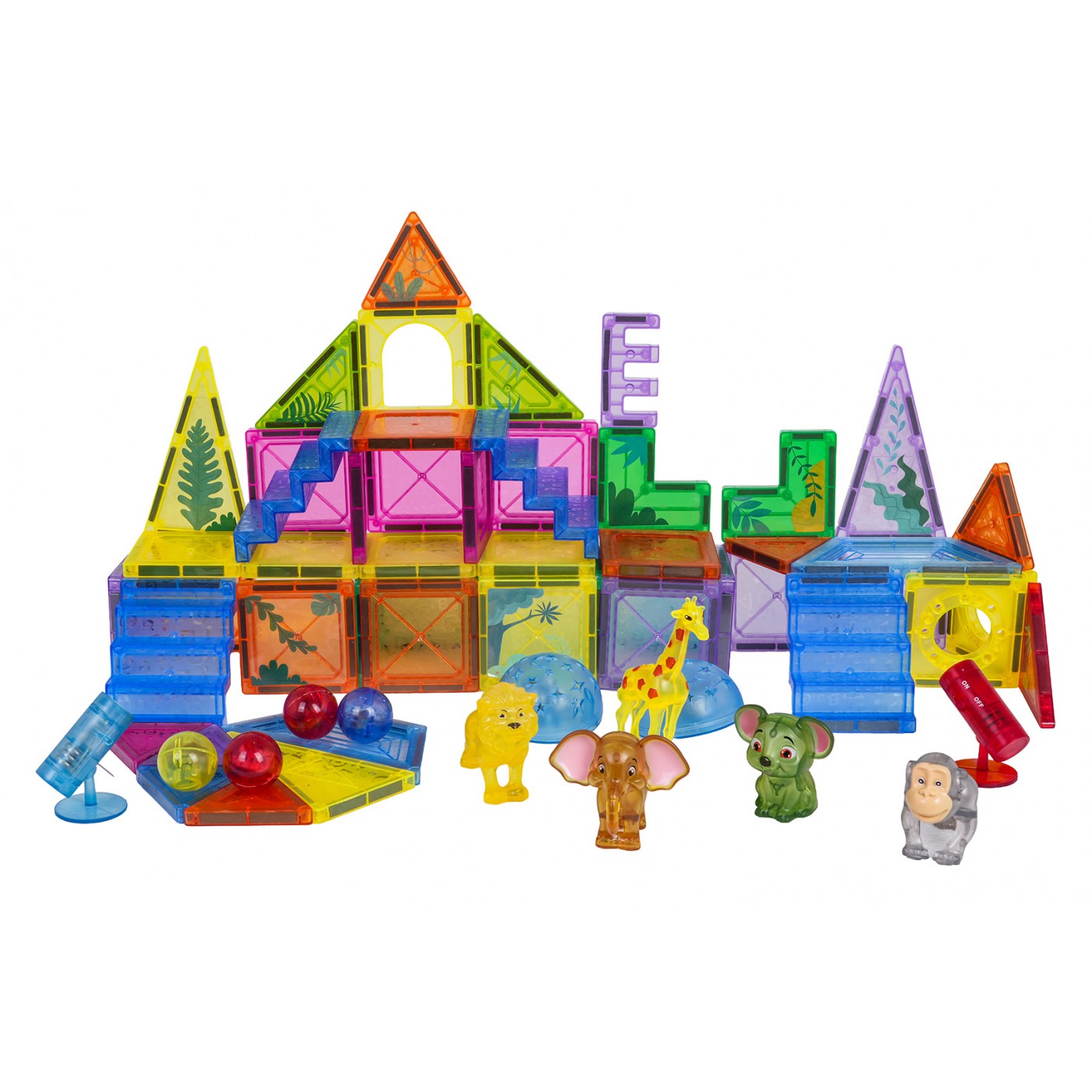 3D ZOO Magnetic Blocks Set 64 pcs.