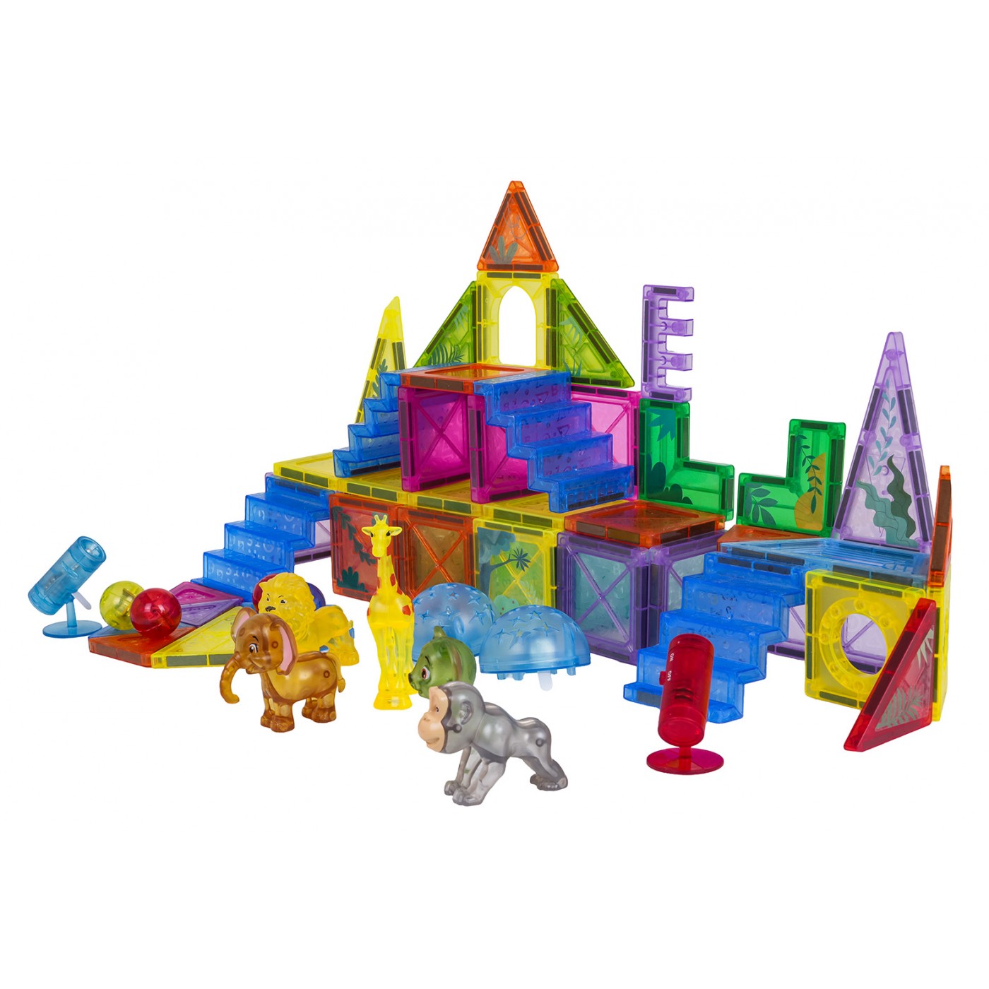 3D ZOO Magnetic Blocks Set 64 pcs.
