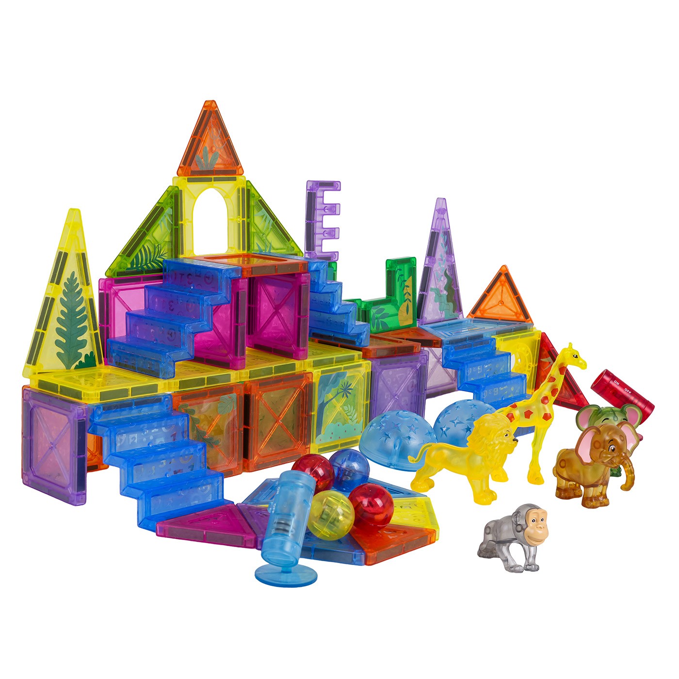 3D ZOO Magnetic Blocks Set 64 pcs.