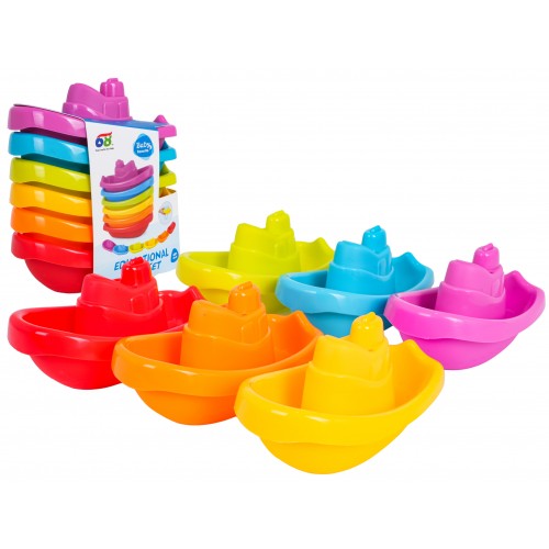 Set of Colorful Bath Boats