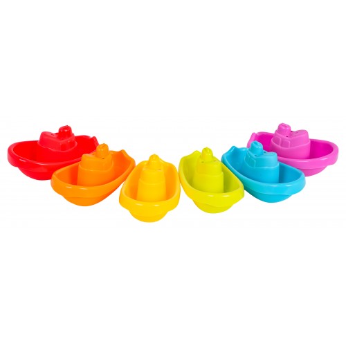 Set of Colorful Bath Boats