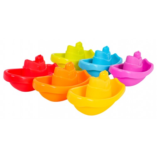 Set of Colorful Bath Boats