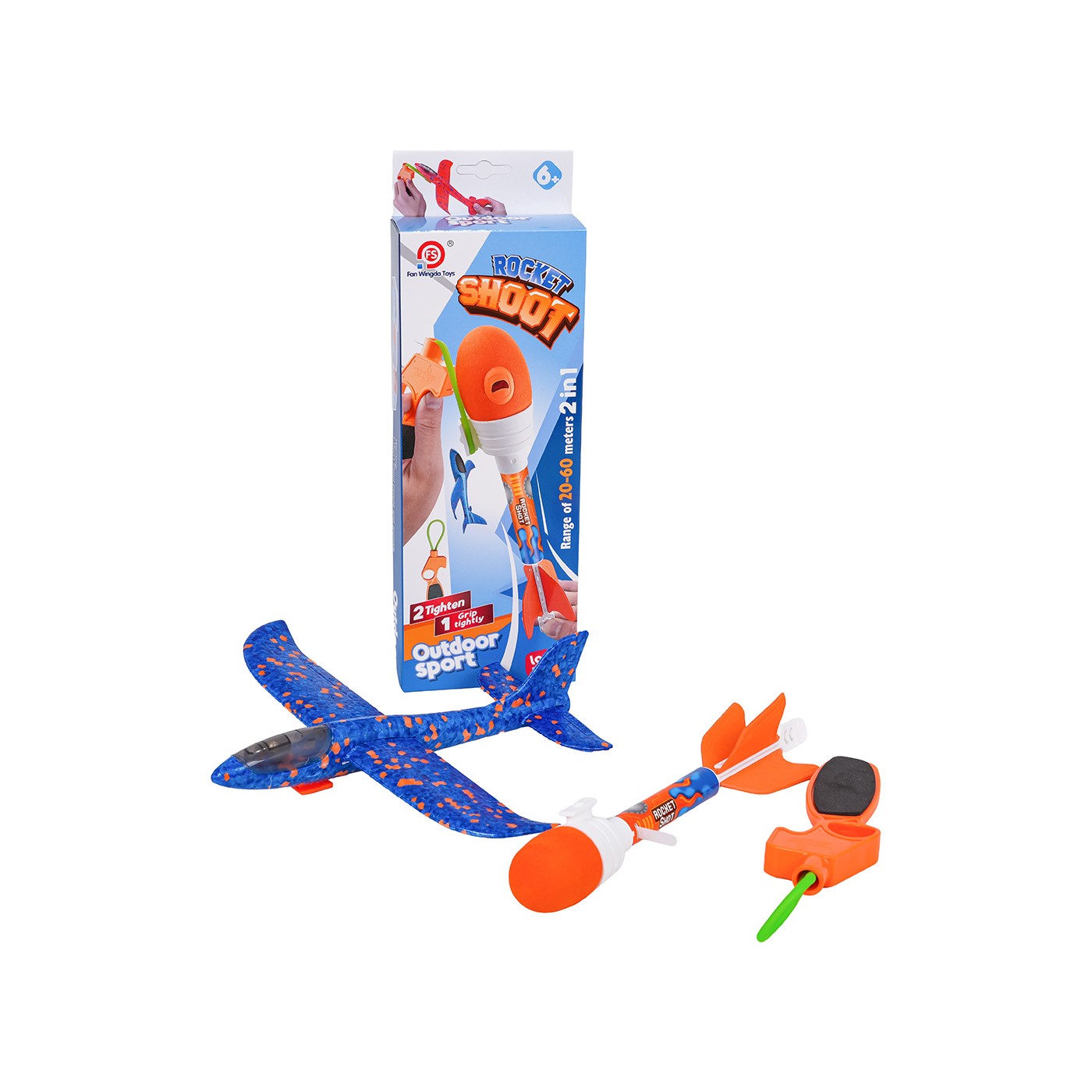 Blue 2in1 Plane Set with Launcher