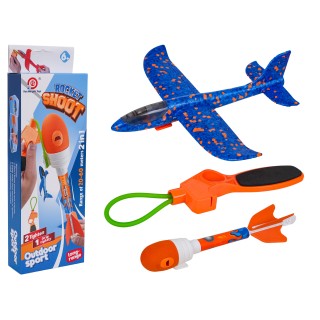 Blue 2in1 Plane Set with Launcher