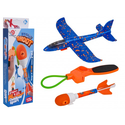 Blue 2in1 Plane Set with Launcher