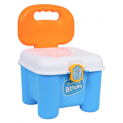Soft Blocks Set + Storage Chair Blue