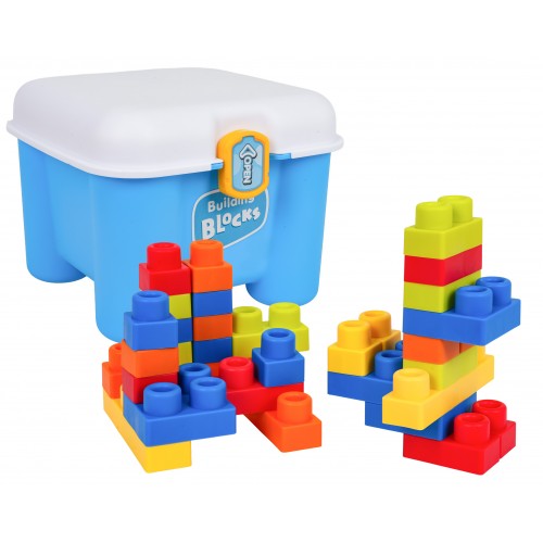 Soft Blocks Set + Storage Chair Blue