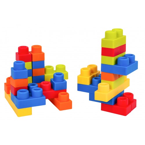 Soft Blocks Set + Storage Chair Blue