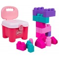 Set of Soft Electric Blocks + Chair Storage Pink