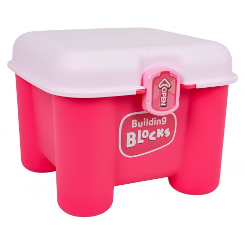 Set of Soft Electric Blocks + Chair Storage Pink
