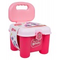 Set of Soft Electric Blocks + Chair Storage Pink