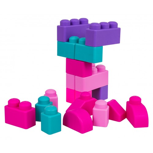 Set of Soft Electric Blocks + Chair Storage Pink