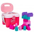 Set of Soft Electric Blocks + Chair Storage Pink