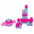 Soft Blocks Set 32 ​​pcs. Pink + Suitcase