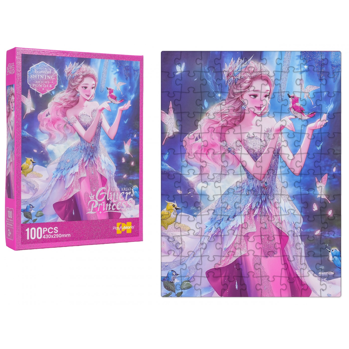 Puzzle Set 100pcs. Princess Pink