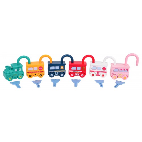 Train Set with Padlock Cars