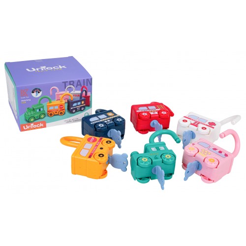 Train Set with Padlock Cars