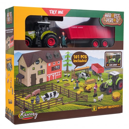 MEGA Farmer Set with Tractor + Accessories