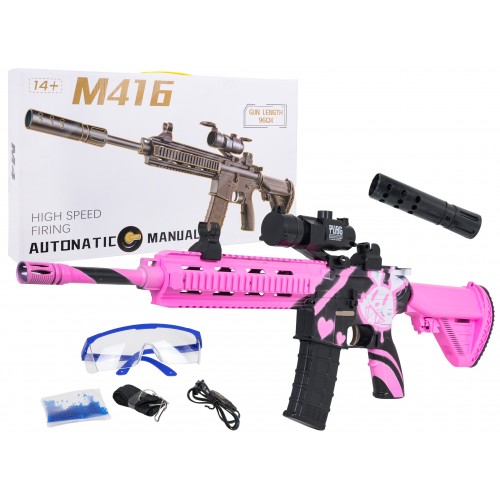 M416 Pink Water Pellet Rifle + Accessories