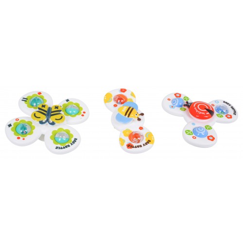 3in1 Ladybug, Butterfly, Bee Spinner Set