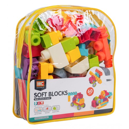Soft Blocks Set 60 pcs + Backpack