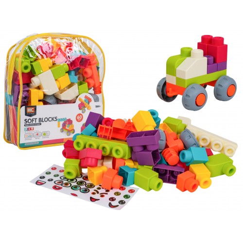 Soft Blocks Set 60 pcs + Backpack