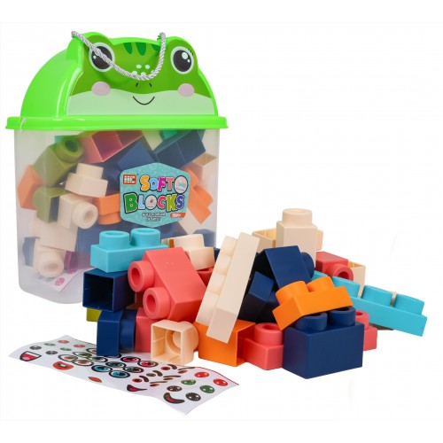 Soft Blocks Set 44 pcs + Frog Packaging