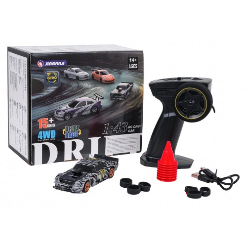 R/C Drift Car 1:43 Green + Accessories