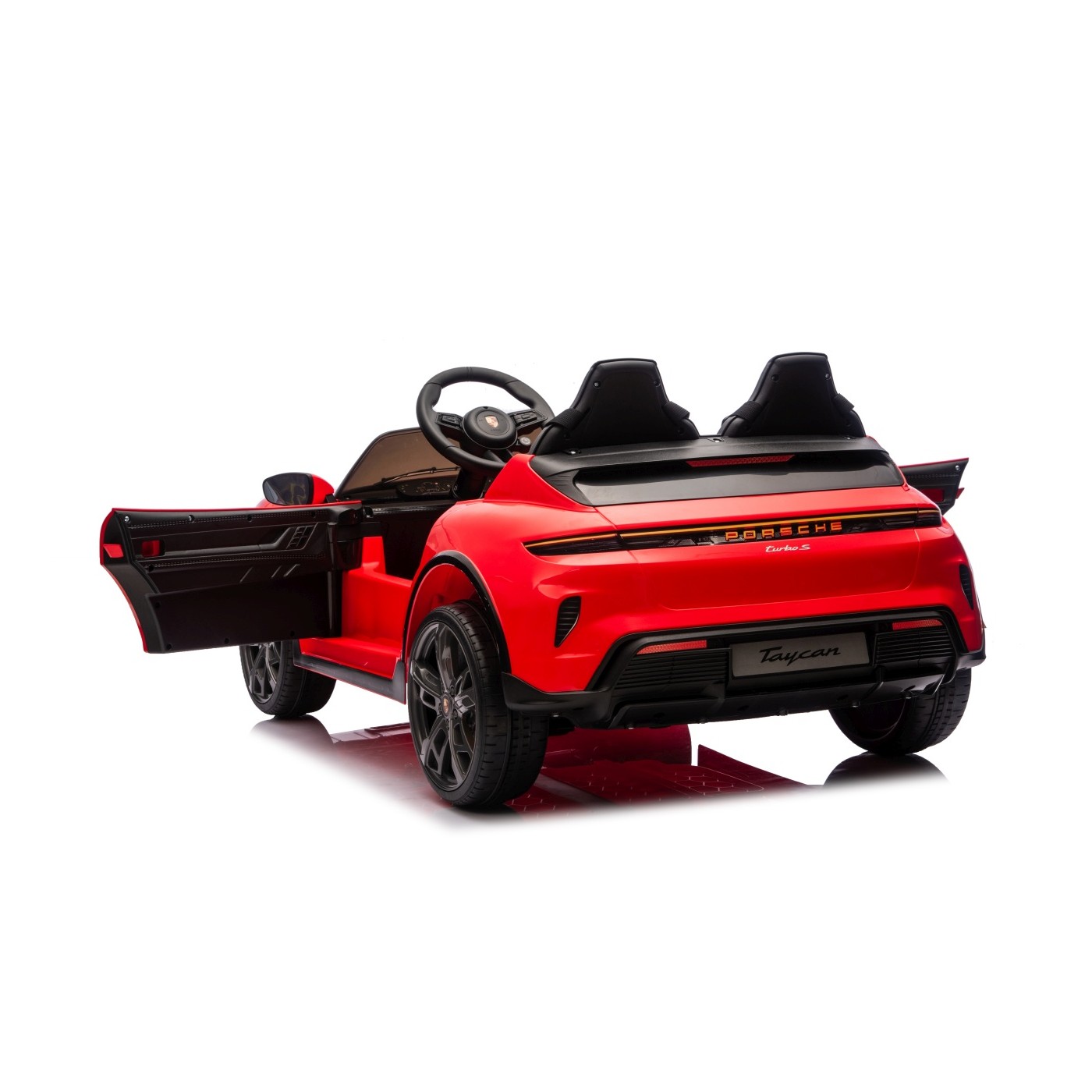 Vehicle Porsche Taycan Turbo S Red