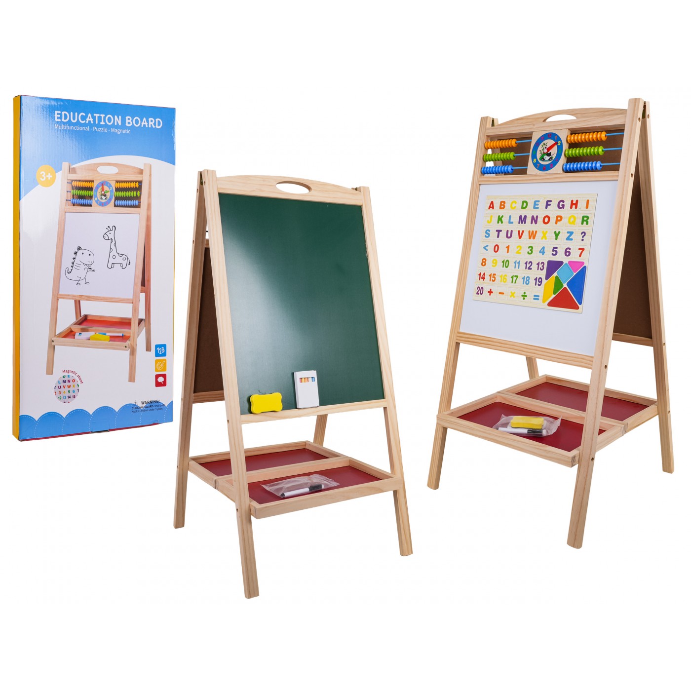 Wooden Board with Abacus + Accessories