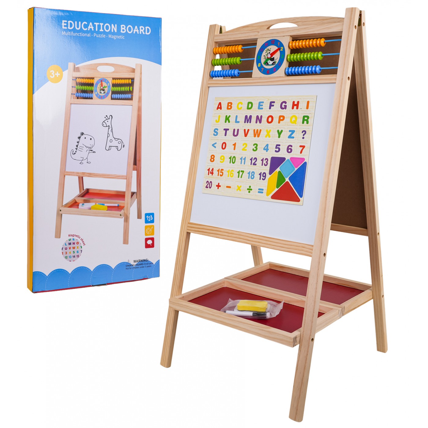 Wooden Board with Abacus + Accessories