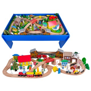 MEGA Wooden Train on the Table