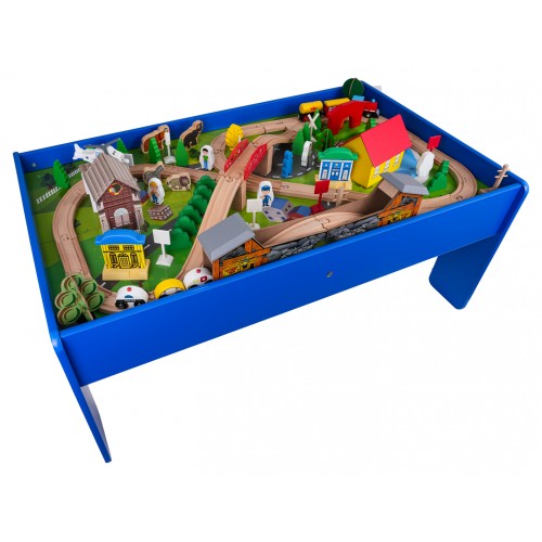 MEGA Wooden Train on the Table