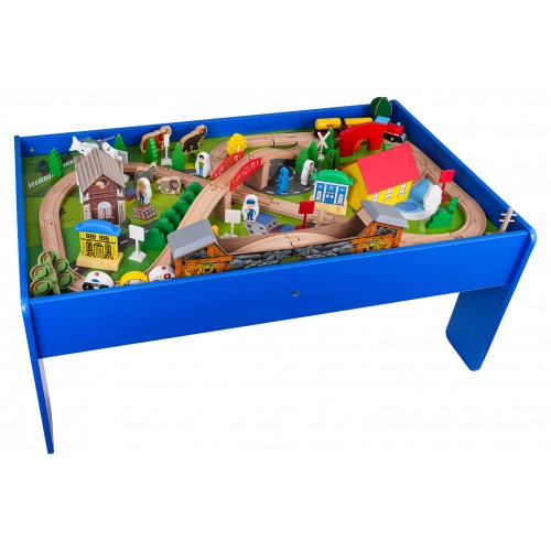 MEGA Wooden Train on the Table