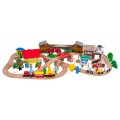 MEGA Wooden Train on the Table